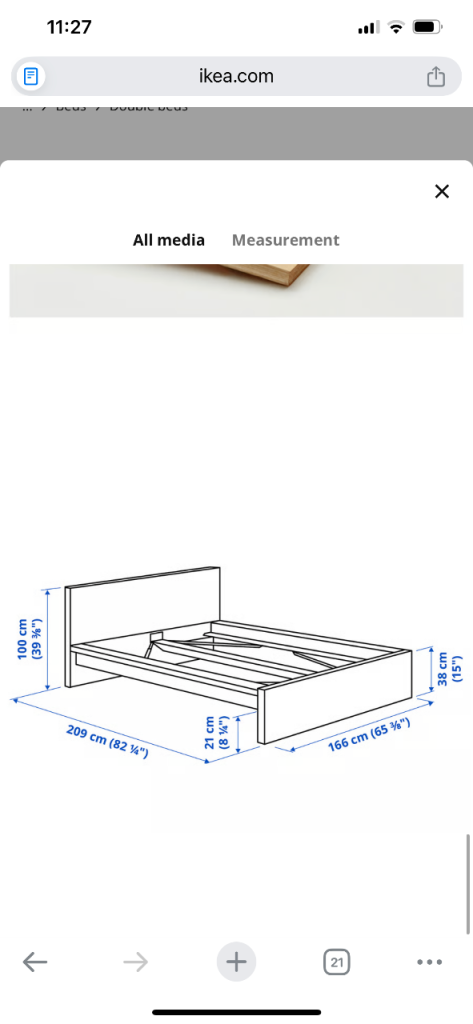 King size ikea bed frame 
