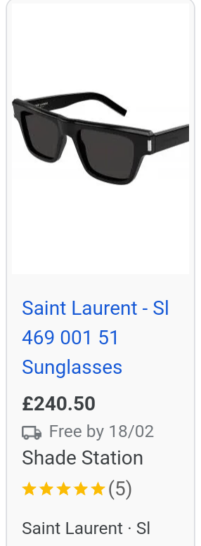 New Saint Laurent Sunglasses 469 001-51