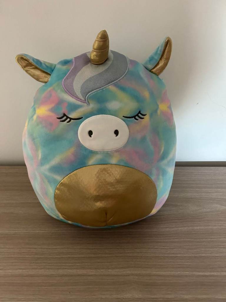 Squishmallow Eunice the rainbow gold unicorn 12"