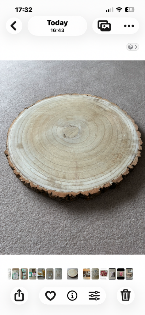 Large wooden effect wedding cake stand - collection Cumbernauld 