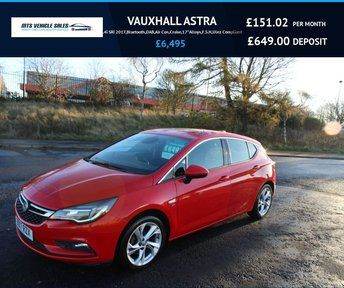 VAUXHALL ASTRA 1.4i SRi 2017,Bluetooth,DAB,Air Con,Cruise,17*Alloys,F.S.H,Ulez Compliant