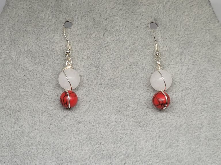 Handmade silver wire in natural stone