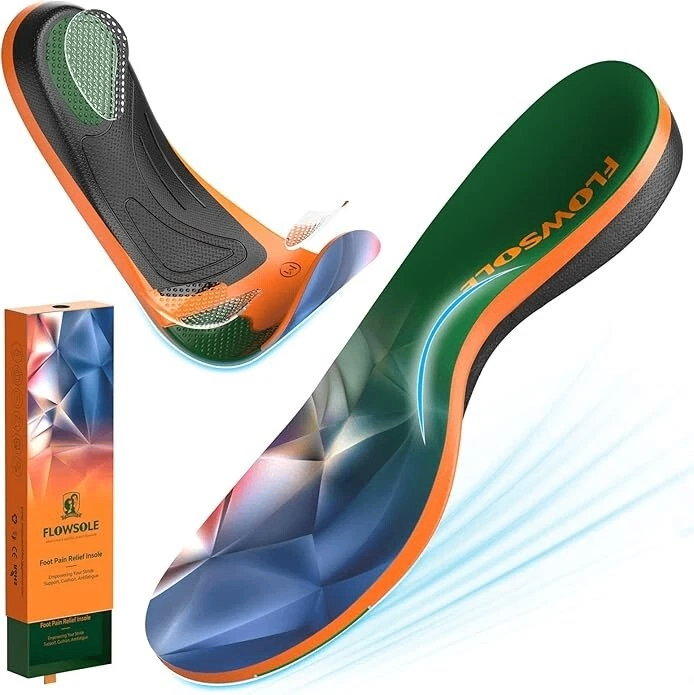 Orthotic Work Insoles High Resilience Flat Feet Support UK Size 9-10