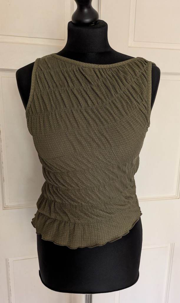 Olive Green Top by Asos Design size 8