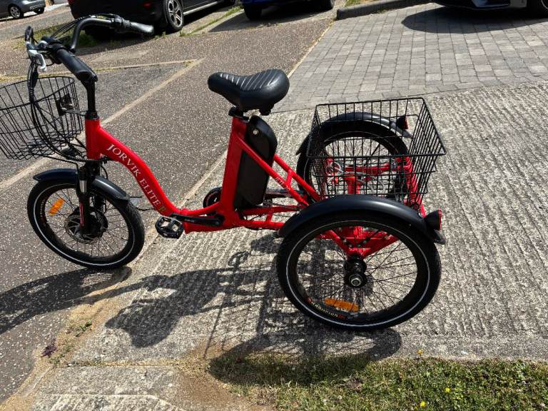 Jorvik 20 Low step through Electric Folding Tricycle Red 2021