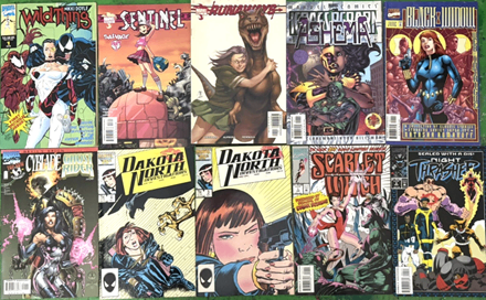 MARVEL COMICS UNIQUE lot (10) - strong female, uncommon, some first copies 1986 - 2003 VGC Fans