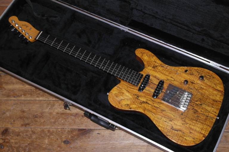 1990s Manson Custom Telecaster by Hugh Manson, spalted maple top, ebony/birdseye maple neck 