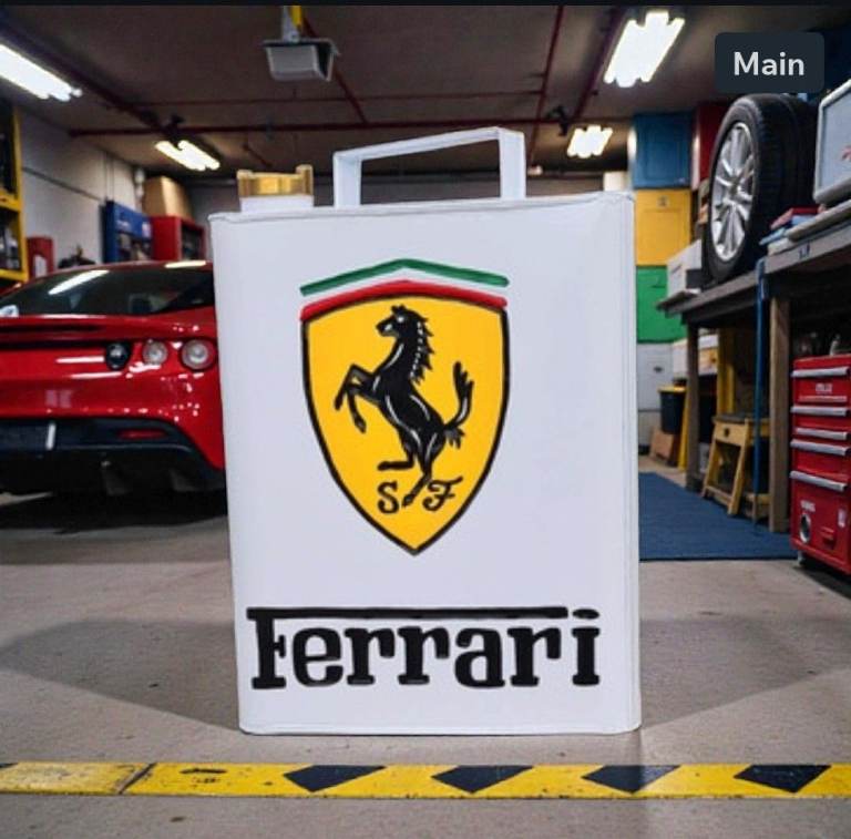 New Reproduction Ferrari Petrol Can Brass Cap Decorative 