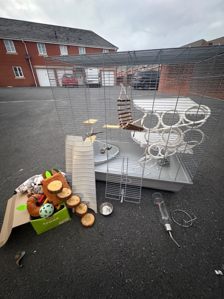 Rat cage and accessories bundle