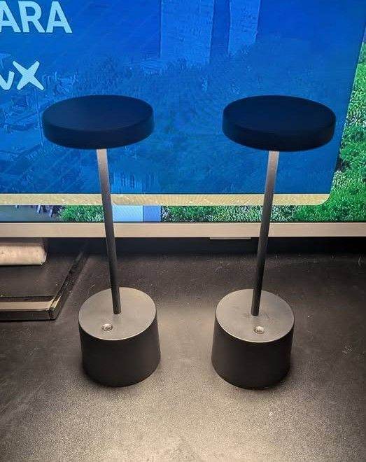 Pair of Modern Black Table Lamps – New in box
