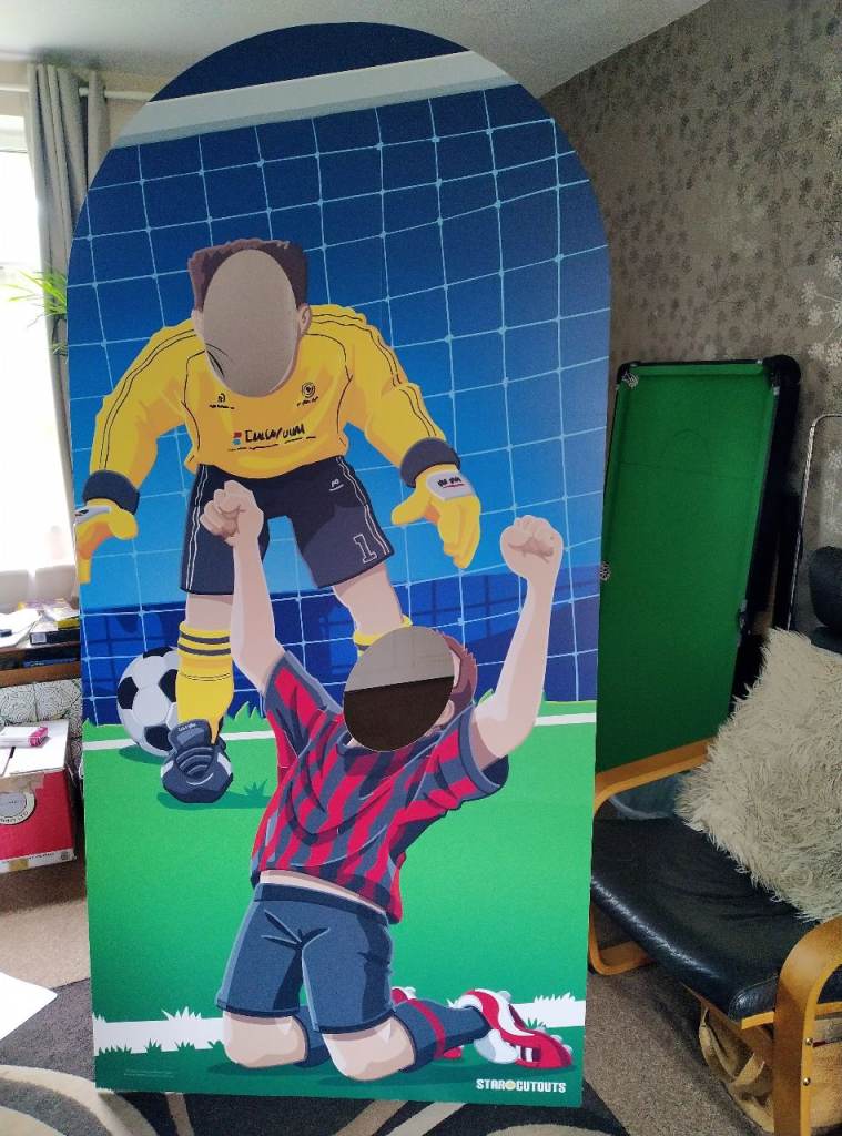 Free football party prop - put your face through the hole and take a photo