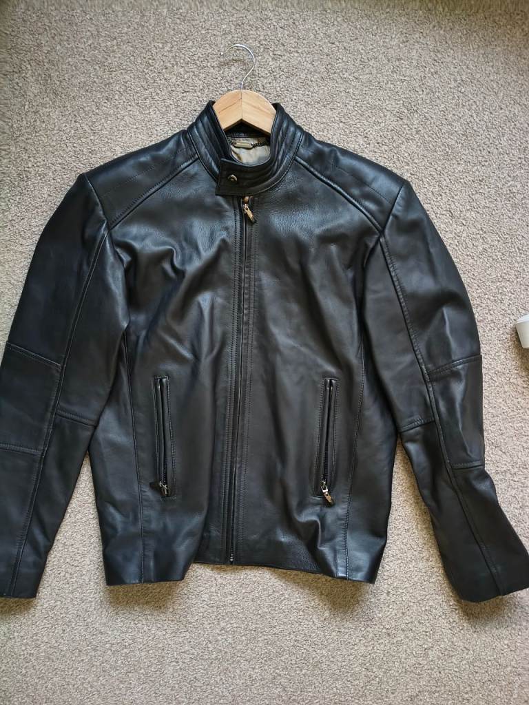 ASHWOOD Black Leather Jacket - Good Condition, Size S