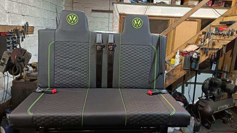  3/4 Size, Rock And Roll bed/seat, Honeycomb, black, green, lime, Fits most vans, delivery available