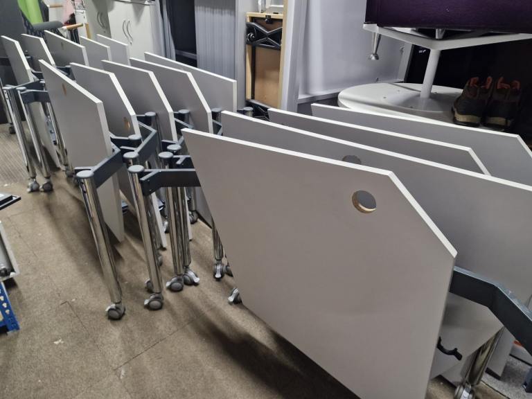 £45 each - Folding tables on wheels meeting tables  available as joblot (50 available)