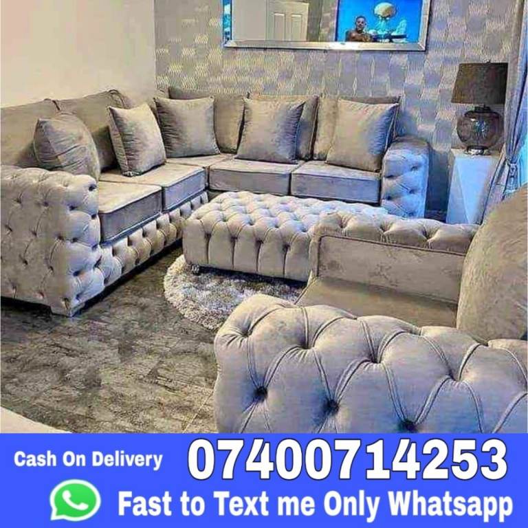 Best Quality Velvet Fabric Corner & 3+2 Seater Sofa with fast delivery