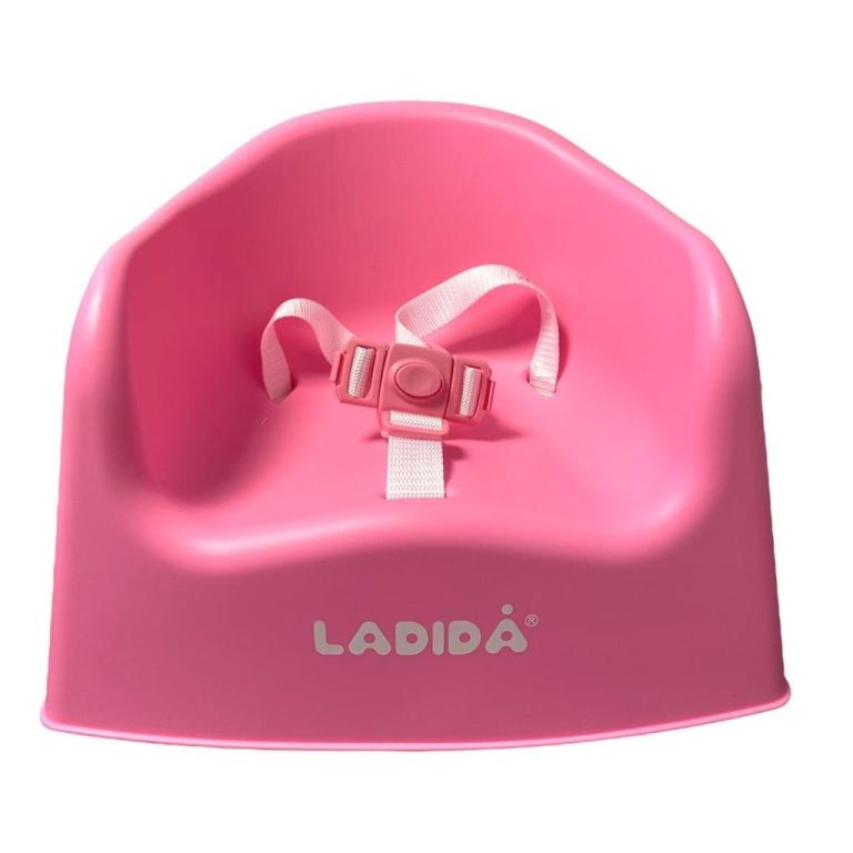 LADIDA  Pink Baby Booster Seat Feeding Dining Travel Adjustable High Chair