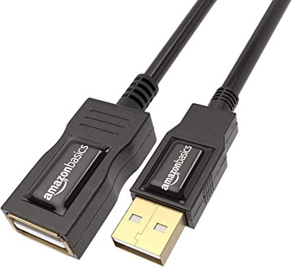 Amazon USB 2.0 A-male to A-female high-speed extension cable with gold-plated connectors 3 m