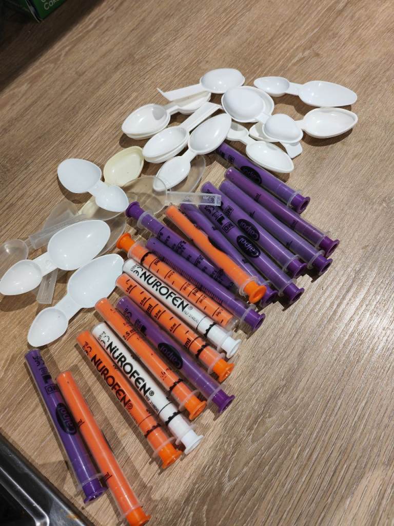 Collection of measures medicine spoons etc