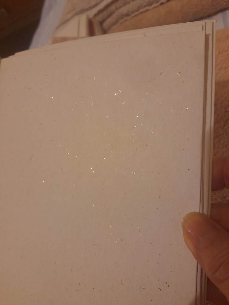 New envelopes from Handmade paper, with silk or glitter.