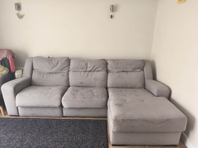 Free electric recline sofa with chaise