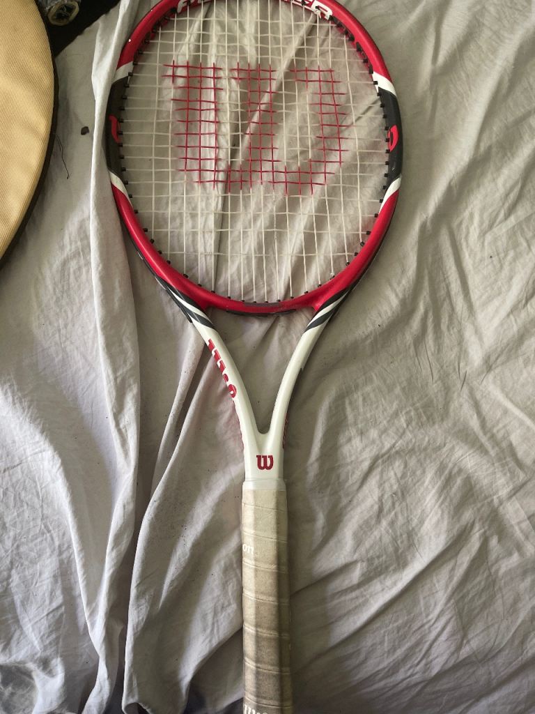 Wilson Tennis Racket – Red and White, Good Condition