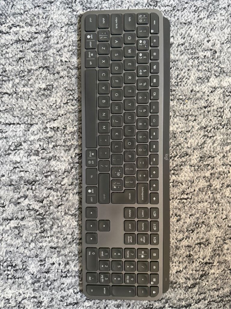 Logitech MX Keys Wireless Keyboard - Grey, Good Condition