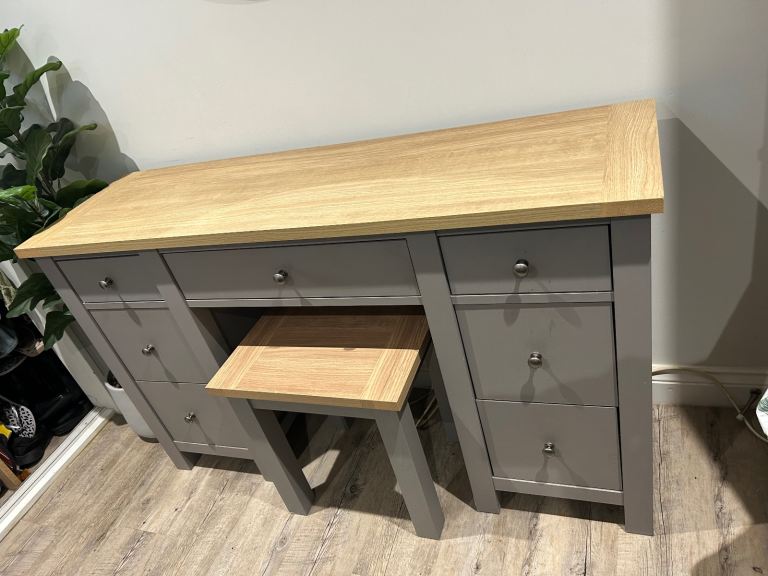 Next Malvern dressing table and stool in dove grey 