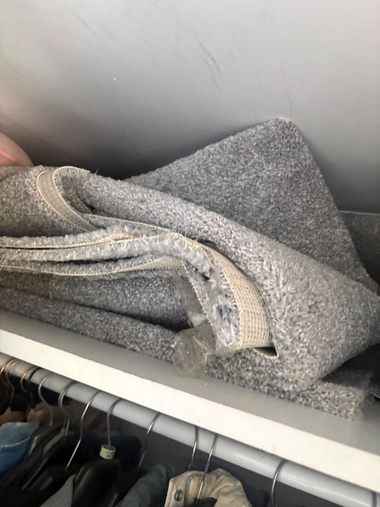 Grey carpet brand new would fit a staircase 
