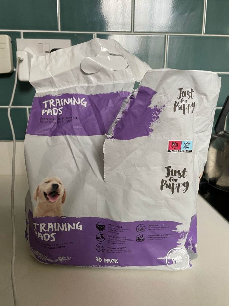 12 puppy training pads FREE