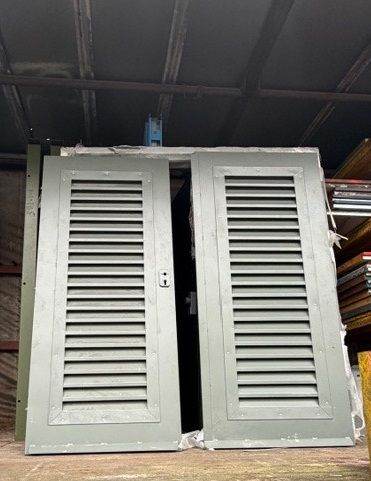 New Double Leaf Louvered Steel Door Set (SH2026/01)