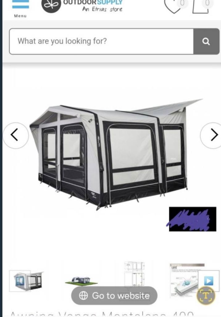 Vango montelana 400 air beam awning