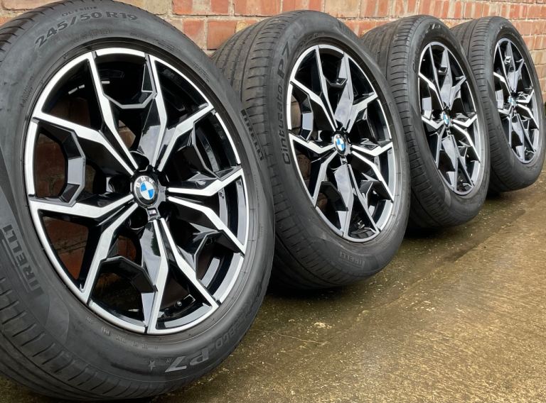 Genuine BMW X3 X4 MSport 19” Diamond Cut Alloy Wheels Tyres 887M G01 G02 7916263