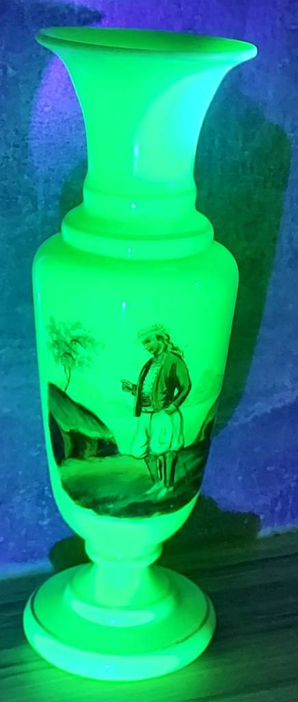 Bohemian Uranium Glass  (Harrach) Vase..