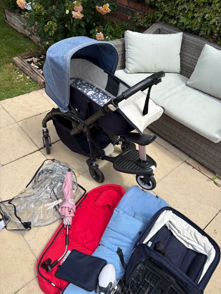 Bugaboo Bee 5 Complete Bundle – Bassinet, Footmuff, Cocoon, Rain Cover, Umbrella