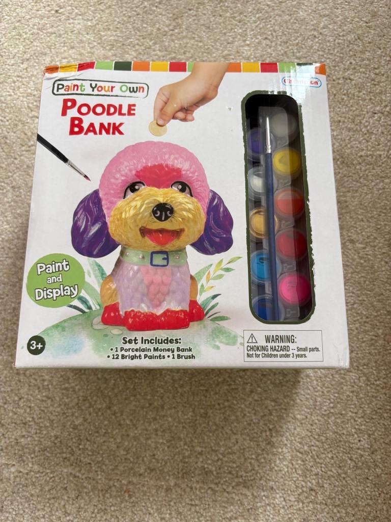 Paint Your Own Poodle Bank Craft Kit – New, Boxed