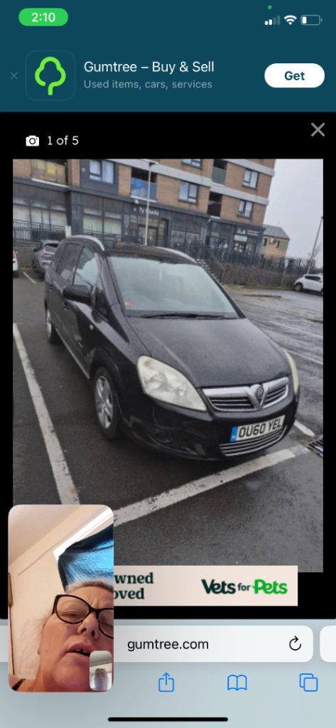 Vauxhall, ZAFIRA, MPV, 2010, Manual, 1686 (cc), 5 doors