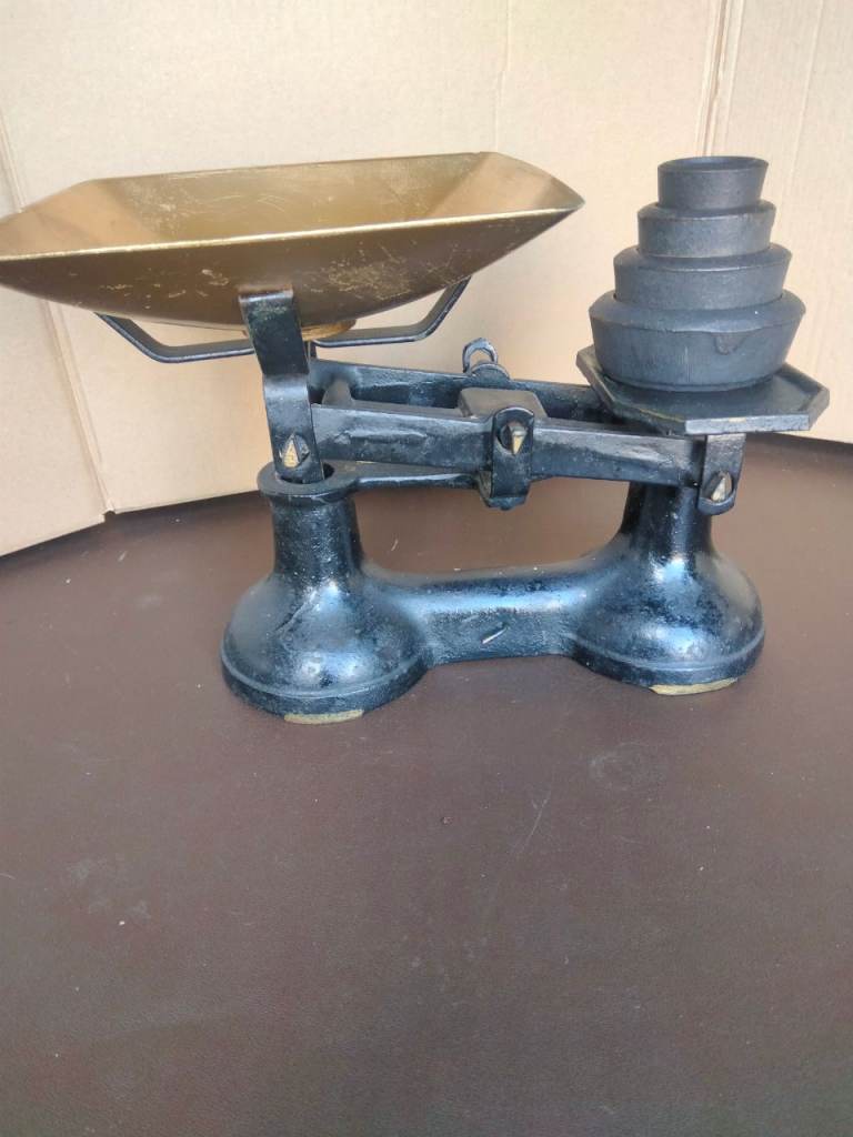 Vintage cast iron scales 