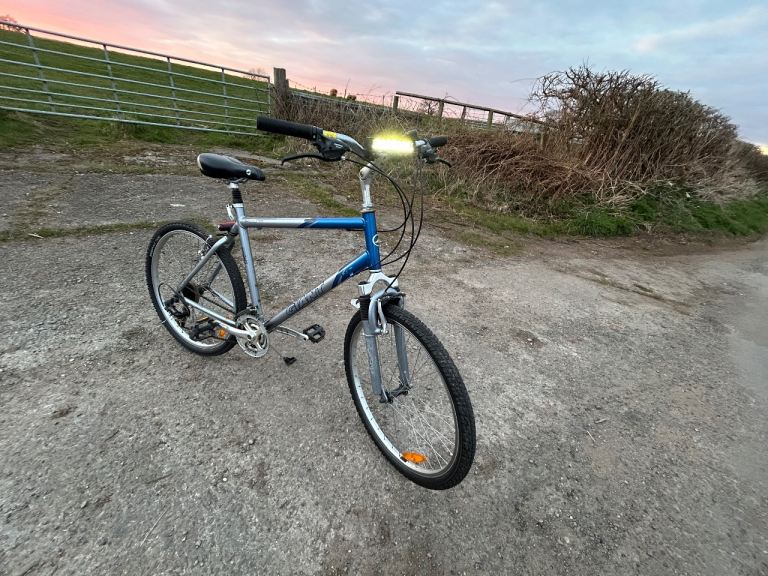 Good Condition Hybrid Bike - Blue/Silver, Ready to Ride