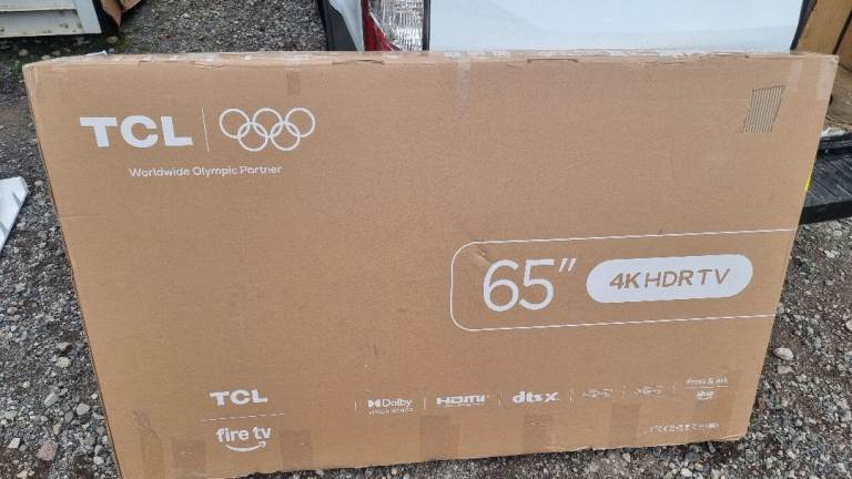 BRAND NEW BOXED AND SEALED TCL 65 INCH SMART 4K UHD HDR FIRE TV WITH WIFI, FREEVIEW HD