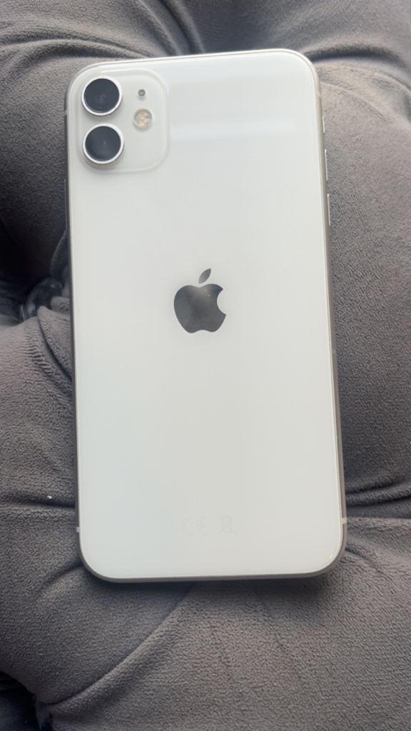 iPhone 11, White, 64GB, immaculate condition, 79% battery health.