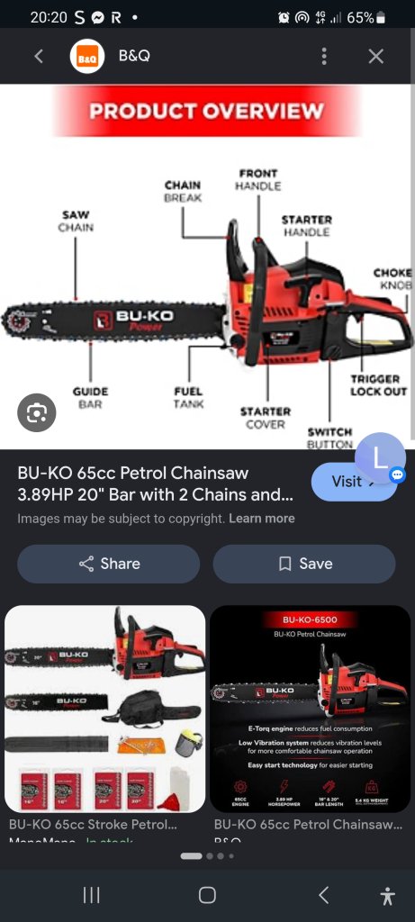 Buko petrol chainsaw