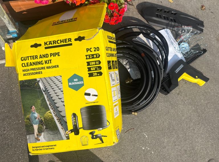 Kärcher gutter and pipe cleaning set - new