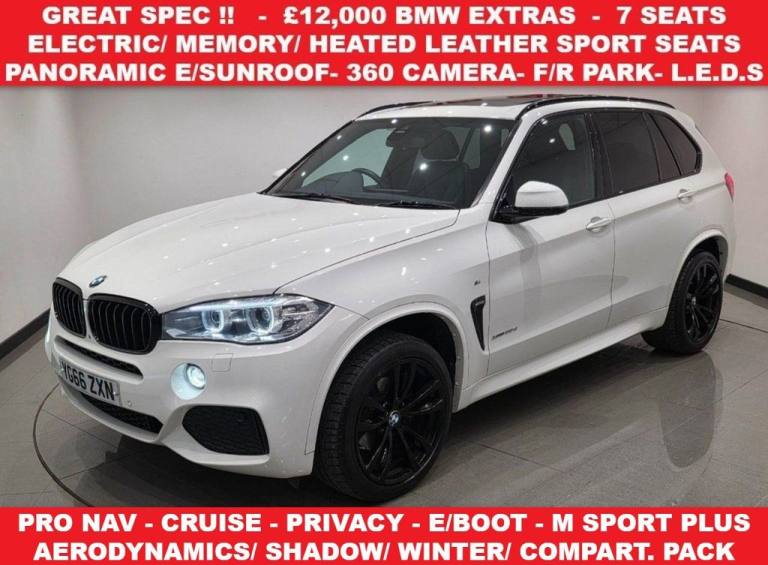 2016 66 BMW X5 3.0 30D M SPORT SUV AUTO XDRIVE EURO 6 (S/S) (258 PS) 7 SEATS