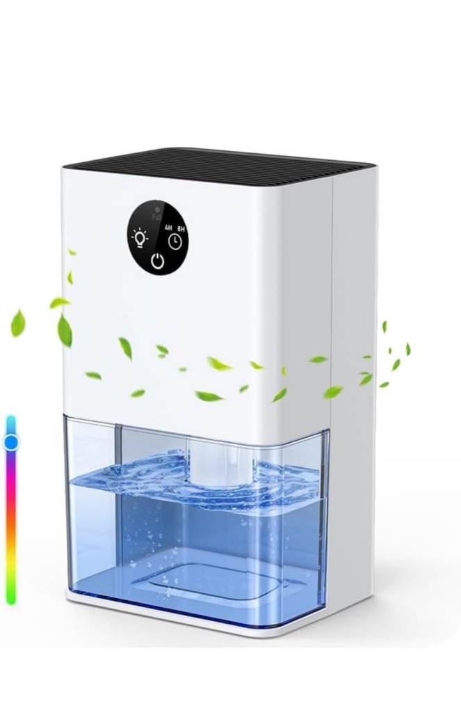 Portable Dehumidifier 1800ML Ultra Quiet for Bedroom RV Bathroom Auto Shut-Off