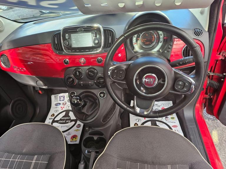 2017 Fiat 500 1.2 Lounge Euro 6 (s/s) 3dr HATCHBACK Petrol Manual