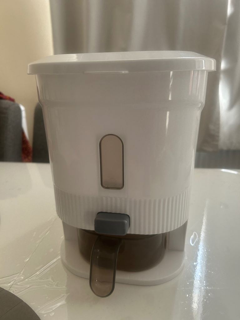 White Rice Dispenser/Storage Bin 5Kg