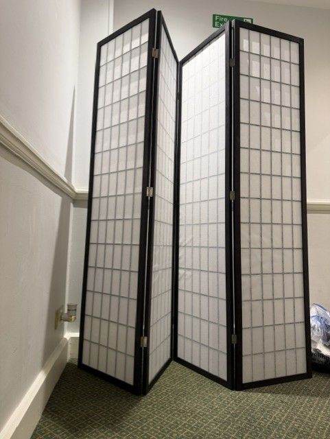 FREE - Room Divider / Screen – Dark Wood Frame, Good Condition