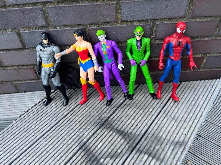 Set of 5 DC/Marvel Action Figures – Good Condition
