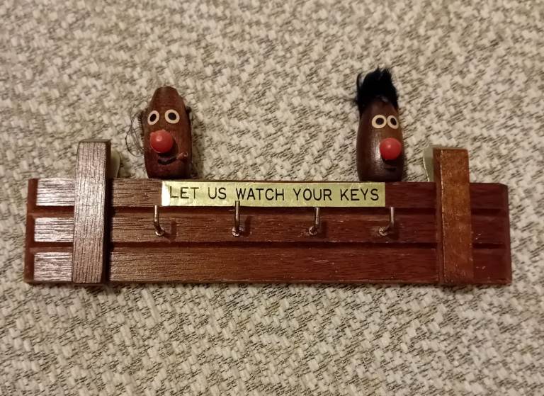 Old Wooden Key Rack