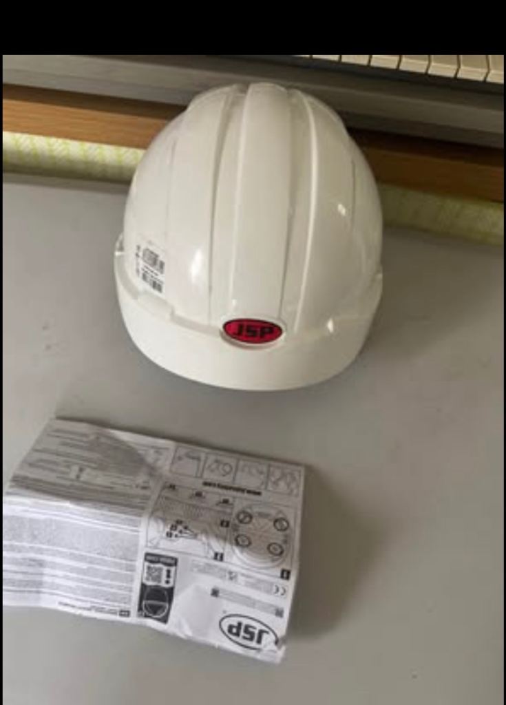 JSP Safety Helmet Hard Hat - White, Good Condition